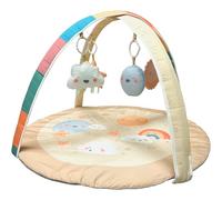 Jumini Baby Deluxe Padded Play Mat | Sensory Activity Gym with 4 Hanging Toys | Soft Pastel Design | Padded Comfort | UKCA/CE Certified | Suitable from Birth