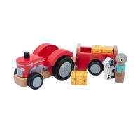 Jumini Wooden Farm Vehicles - Eco-Friendly FSC Wood | Non-Toxic Paint | Montessori-Inspired Farm Toy | Perfect for Imaginative Play & Skill Development (Tractor)