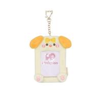 JUMISEE Plush Kpop Photocard Holder with Keychain, Cute Puppy Photo Sleeve ID Bank Credit Card Holder Protector Stationery