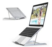 Jumkeet Laptop Stand,Foldable Portable Ventilated Desktop Laptop Holder,Universal Lightweight&Adjustable Ergonomic Tray Mount Compatible with iM(ac)/Laptop/Notebook Computer/Tablet (White)