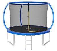 JUMMICO 183/220/290/360CM Trampoline Outdoor with Safety Enclosure Net - Complete Outdoor Garden Trampoline for Kids & Adults Spring Tool Home Fitness Family Play Equipment