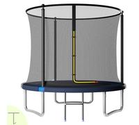JUMMICO 6/8/10/12ft Outdoor Trampoline with Safety Enclosure Net - Complete Outdoor Garden Trampoline for Kids & Adults Spring Tool Home Fitness Family Play Equipment