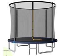 JUMMICO 6/8/10/12ft Outdoor Trampoline with Safety Enclosure Net - Complete Outdoor Garden Trampoline for Kids & Adults Spring Tool Home Fitness Family Play Equipment