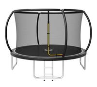 JUMMICO 6FT/7.5FT/10FT/12FT Trampoline Outdoor with Safety Enclosure Net - Complete Outdoor Garden Trampoline for Kids & Adults Spring Tool Home Fitness Family Play Equipment
