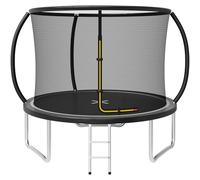 JUMMICO 6FT/7.5FT/10FT/12FT Trampoline Outdoor with Safety Enclosure Net - Complete Outdoor Garden Trampoline for Kids & Adults Spring Tool Home Fitness Family Play Equipment