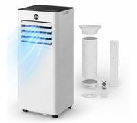 JUMMICO 9000 BTU Portable Air Conditioner with Window Kit, 4-in-1 Mobile AC Unit - Cooling, Fan, Dehumidifier & Sleep Mode, Digital Display & Remote Control, for Rooms up to 28 m²