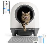 JUMMICO Automatic Self Cleaning Cat Litter Tray, 90L Cat Litter Tray Large with 6 Safety Sensors, Powerful Deodorizer, App Control & Low-Entry Step for Easy Access, Fits Multiple Cat Types