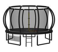 JUMMICO Garden Trampoline for Children, 6ft/7.5ft/10ft/12ft/14ft/16ft Trampoline Outdoor Safety net and Padded Poles for Children Indoor Outdoor Fitness,Maximum up to 150 kg