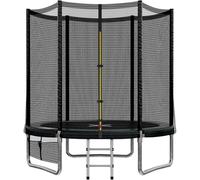 JUMMICO Garden Trampoline for Children, 6ft/7.5ft/10ft/12ft Trampoline Outdoor Safety net and Padded Poles for Children Indoor Outdoor Fitness,Maximum up to 150 kg