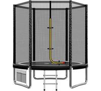 JUMMICO Garden Trampoline for Children, 6ft/7.5ft/10ft/12ft Trampoline Outdoor Safety net and Padded Poles for Children Indoor Outdoor Fitness,Maximum up to 150 kg