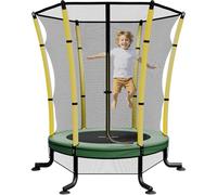 JUMMICO Mini Toddler Trampoline 4.5FT with Safety Net Enclosure | Indoor Outdoor Trampoline Kids Equipped With Anti-Slip Suction Cups And L-Shaped Feet Up to 50kg