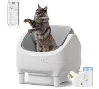 JUMMICO Self-Cleaning Cat Litter Box, Top Open Design, App Control, XXL Large Litter Tray for 15kg Big Cats, 15 Days Long Lasting Use, Electric Automatic Litter Box for Multi-Cat Families