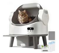 JUMMICO Self Cleaning Cat Litter Tray, Automatic Cat Litter Box for Large Cats Up to 10kg, Electric Automatic Litter Tray with Safety Protection & Odor Removal, Great for Multi-Cat Homes