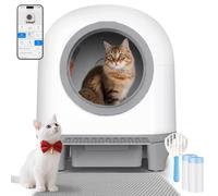 JUMMICO Self-Cleaning Electric Cat Litter Box, XXL 90L Automatic Cat litter tray, Equipped with 6 Safety Sensors, Dual Odor Elimination & App Control, Low Entry Step for Enhanced Comfort