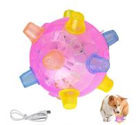 Jump Activation Ball for Dogs, LED Flashing Bouncy Dog Toy for Aggressive Chewers, Interactive Light Up Moving Pet Balls, Automatic Shaking Wicked Ball for Small Medium Dogs, Boredom Relief