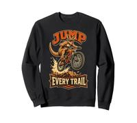 Jump Every Trail Funny Kangaroo Mountain Biking MTB Rider Sweatshirt
