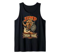 Jump Every Trail Funny Kangaroo Mountain Biking MTB Rider Tank Top