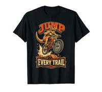 Jump Every Trail Funny Kangaroo Mountain Biking MTB Rider Value Graphic T-Shirt