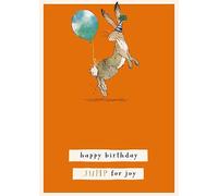 Jump For Joy Hare Birthday Greeting Card Ling Wilf & Alfie Range Cards GH1068