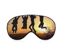 Jump in The Air Eye Mask, Side Sleeping Mask Light Blindfold Sleeping Mask Nose Pad and Elastic Band for Children Women and Men