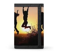 Jump in The Air Triple Fold Wallet,Slim Wallet Personalized Engraved Rfid Blocking Wallet for Men And Women, style, One Size