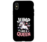 Jump Like A Queen Cute Kawaii Pony Rider Case for iPhone X/XS