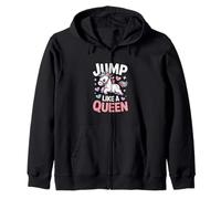 Jump Like A Queen Cute Kawaii Pony Rider Zip Hoodie