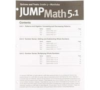 Jump Math Quizzes and Test, Grade 5.1 - MB: Canadian Edition
