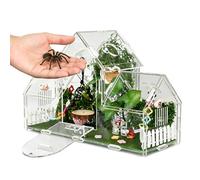 Jump Pin Enclosure - Escape Proof Magnetic Door Clear Acrylic, Acrylic Ventilation Terrarium Kit | Snail Housing Cage For Small Reptiles Hermit Crab Snails Praying Mantis Scorpio