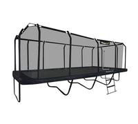Jump PRO Giant Rectangular Trampoline 23ft x 10ft. Worlds largest Rectangular trampoline. Highest Specification, rust resistant frame. Unique Safety Enclosure choice of fitting method to suit users.