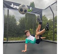 Jump PRO Trampoline Football Soccer Goal, 3 Sizes - Durable, Space-Saving Net for Family Fun & Training. Easy Installation, for 6-16 ft Round, Rectangular and Oval Trampolines. (Fits width: 142-213cm)