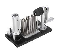 Jump Ring Maker, Stainless Steel Durable Jewelry Ring Making Tool Professional Winder Hand-cranked Wire Drawing Machine Ring Jumping Tool with 20 Mandrels, 6 Fixing Screw for Jewelry Making Processing