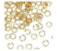 Jump Rings 100-200pcs 3-8mm Stainless Steel Open Jump Rings Split Connectors for DIY Necklace Jewelry Finding Making Accessories(100pcs Gold Color,0.8x5mm)