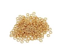 Jump Rings 30-200Pcs 3-25mm Stainless Steel Split Ring Open Single Loops Jump Rings Connectors for DIY Jewelry Making Findings Accessories(Gold-0.7x4mm 100pcs)