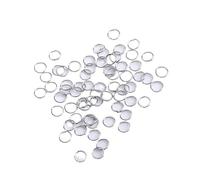 Jump Rings Jump Rings for Jewelry Making,Brass Open Connecting for DIY Accessories(Rhodium Plated,0.6mmx4mm-200pcs)