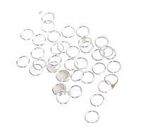 Jump Rings Jump Rings for Jewelry Making,Brass Open Connecting for DIY Accessories(Sliver Plated,0.9mmx8mm-50pcs)