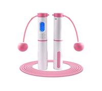 Jump Rope Adult, Skipping Rope Multicolor Adjustable Weighted Calorie Counter Cardio Fitness Home Outdoor(Pink)
