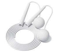 Jump Rope-Cordless & Corded Adjustable Jump Rope for Fitness with Large Ball for Home Gym & Travel for Men and Women (White)