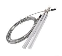 Jump Rope for Beginners and Advanced Users with Aluminum Handles and Precision Steel Wire for Controlled Movement (Silver)
