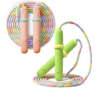 Jump Rope for Kid,Soft Beaded Jump Rope Fitness Exercise Equipment,Adjustable Tangle - Free Segmented Fitness Skipping Rope for Child, Men and Women Keeping Fit, Training, Workout and Weight Loss