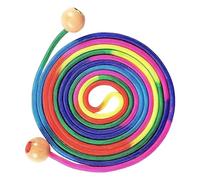 Jump Rope For Kids - 16.4Ft Rainbow Skipping Rope, Wooden Handle Playground Equipment | Adjustable Length Team Game Toy | Exercise Fitness Training Aid | School Sports Party Outdoor A