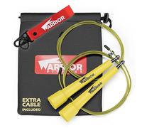 Jump Rope, High Speed, Adjustable, Premium Quality - Best for Boxing, MMA, Fitness Training, WOD & Cardio Workouts - by Warrior Fitness (Yellow)