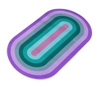 Jump Rope Mat 100x50CM Color Jump Rope Mat Double sided Mute Skipping Base Shockproof Fitness Exercise Home Bedside Carpet(PURPLE)