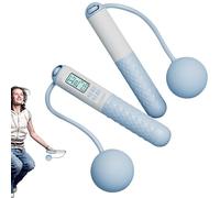 Jump Rope with Counter | Adjustable Weighted Cordless Jump Rope,Digital Counting, Ball-Weighted for Men, Women