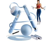 Jump Rope with Counter,Data Registration With Ball Bearings - Weighted Smart Jump Rope | For Small Space Home Gym Travel Park Student Room Women Men Adults Students