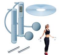 Jump Ropes for Fitness Skipping Rope With Counter Ropeless Digital Skipping Rope with Calorie Counter Cordless Skipping Rope for Kid Adult Blue