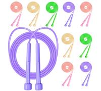 Jump Skipping Rope Kids, Adjustable Jump Rope with LED Glowing Skipping Rope for Home Exercise & Fitness & Sport Outdoor, Skipping Ropes Exercise for Men Women Kids (Color PVC Jump Rope)