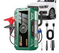 Jump Starter,3-Mode Digital Display Portable | Inflator Air Pump Power Bank,for Motorcycle Bike Tire Travel Road Trip Camping Hiking Fishing Survival