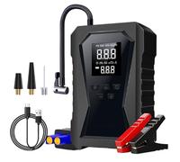 Jump Starter, Battery Pack, Portable Design High-Capacity Fast Inflation Usb Charging Adjustable Pressure Multi-Function, Start Booster for Vehicles, Camping, Travel