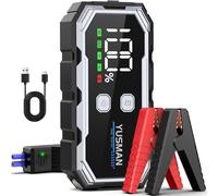 Jump Starter Power Pack, 12V Car Battery Booster, 5000A Portable Battery Pack (7.0 Gas/5.0L Diesel), Portable Jump Starter with Extended Smart Jump Cables, 3-Mode Lights